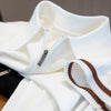 Men's Casual Polo Shirt Lightweight Ice Silk Knitwhite Short Sleeves