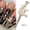 Glitter Diamond Alloy Devils Eye Nail Art Charms Blue Halloween Diy