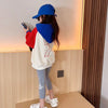 Girls Autumn Leisure Loose Cotton Long Sleeve Pullover