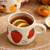 Fruit Pattern Ceramic Coffee Cups: Home Accessories