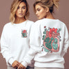 Anatomical Heart Flower Print Women Sweatshirts