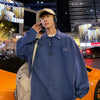 Sweatshirts Lace-up Baggy Pockets Daily Style Youthful Teenagers Prevalent