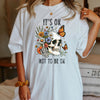 Funny Slogan Skull Butterfly T-Shirt for Women