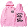 Cattle Moody Letter Print Hoodie Women Casual Pullover