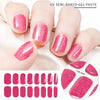 UV Semi-Cured Gel Nail Wraps Stickers Strips French Long Lasting