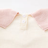 2024 Autumn Baby Bodysuit Cute Knit Mint leaf Collar Long Sleeve Bodysuit