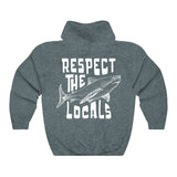 Respect The Locals Hoodie Surfing Hoodie Save The Shark Sweatshirt Unisex Pullover