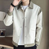 Fashion Lapel Button Spliced Pockets Casual Coats Men's