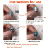 6 Pcs Cat Eye Nail Magnet Set with Flexible Iron Wire