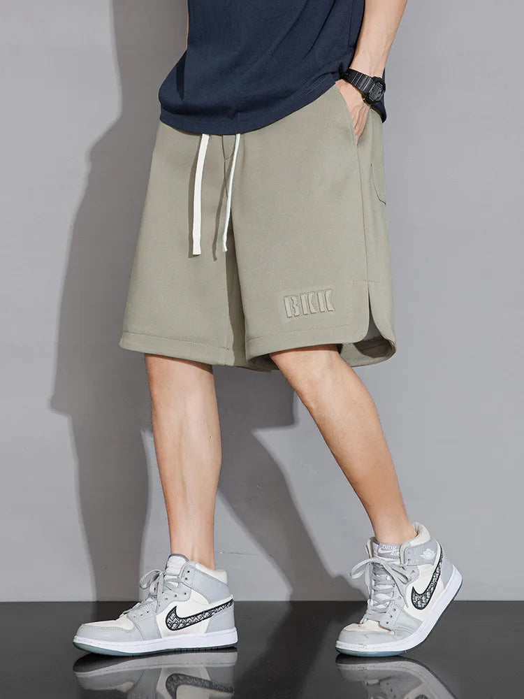 Summer Men's Sweat Knee-Length Straight Pants Streetwear