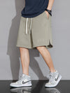 Summer Men's Sweat Shorts Knee-Length Straight Loose Short Pants Streetwear
