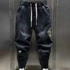 2024 Autumn Men's Fleece Jeans Stretchable Loose