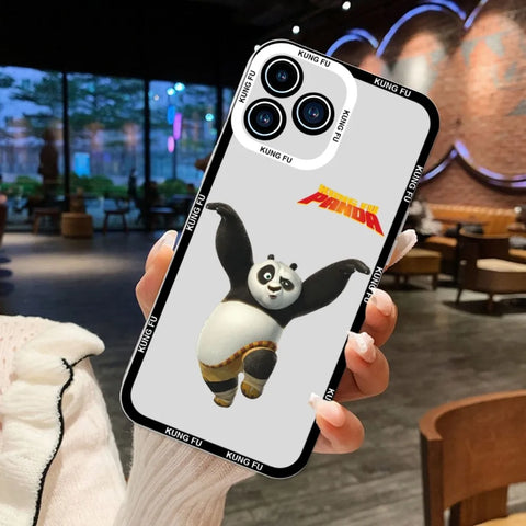 Movie Cartoon K-Kung Fu P-Pandas Phone Case For iPhone Transparent Shell