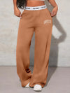 Letter Print Wide Leg Sweatpants