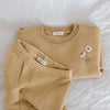2PC Winter Thick Baby Set Warm Sweatshirt & Pant