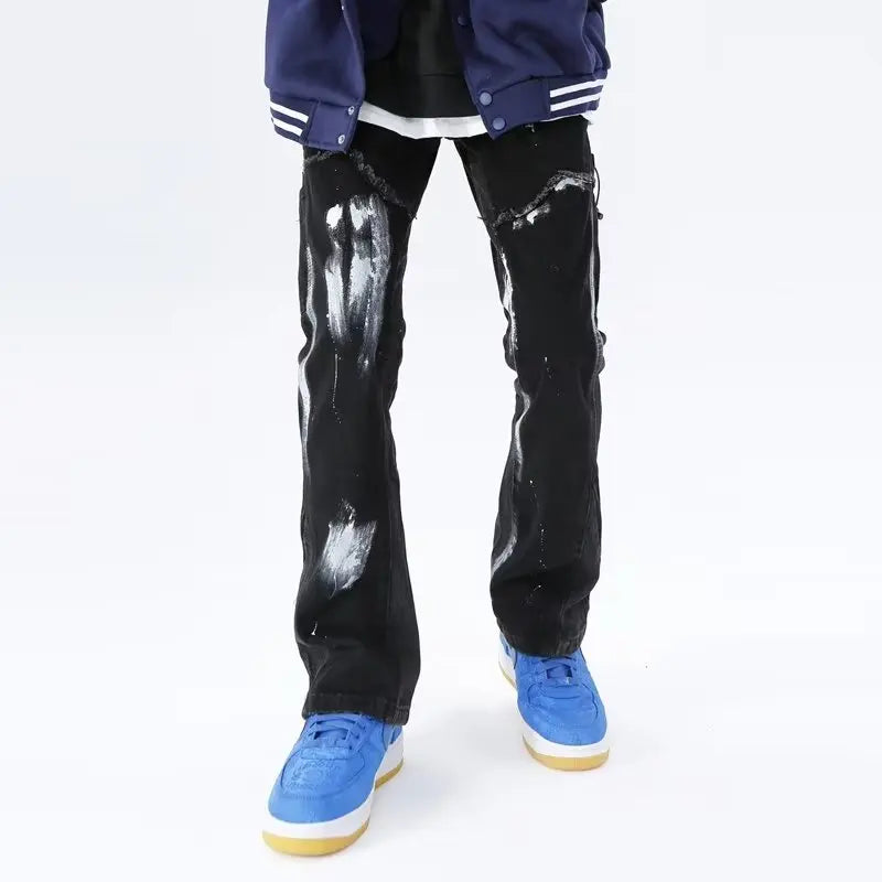 Y2K Fashion Washed Flared Jeans Pants Straight Hip Hop
