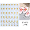 3d Bronzing Laser Cross Stars Y2k Nail Sticker Adhesive Manicure