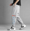 Black Cropped Trousers Graphic