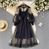 Lace Flower Mesh Dress