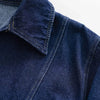 Y2K Denim Blue Women Shirt Double Pockets Cropped Blouse Elegant