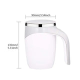Innovative Rechargeable Coffee Mug with Automatic Stirring - Portable and Stainless Steel Design for Home Brewing