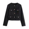 Womens Long Sleeve Cropped Coat