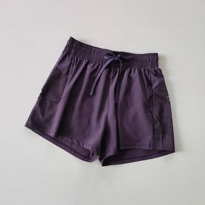 Women's Yoga Shorts High Waist Sport Fitness 2 in 1 Workout Running Pants