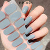 UV Semi-Cured Gel Nail Wraps Stickers Strips French Long Lasting
