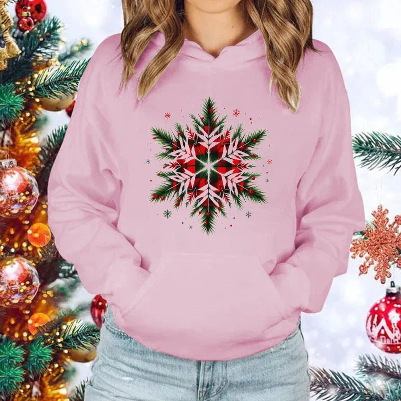 Autumn Winter Sweatshirts Christmas Snowflakes