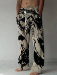 Men's 3D Skull Print Drawstring Pants - Cool Beach Trousers with Graphic Prints