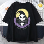 T-shirt Disney Nightmare Christmas Printed Gothic Streetwear Retro Loose Top Y2K Shirt