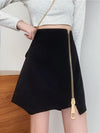 Retro Design Zipper Y2K Skirt