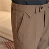 Elastic Waist Slim Fit Dress Business Casual Trousers Men's