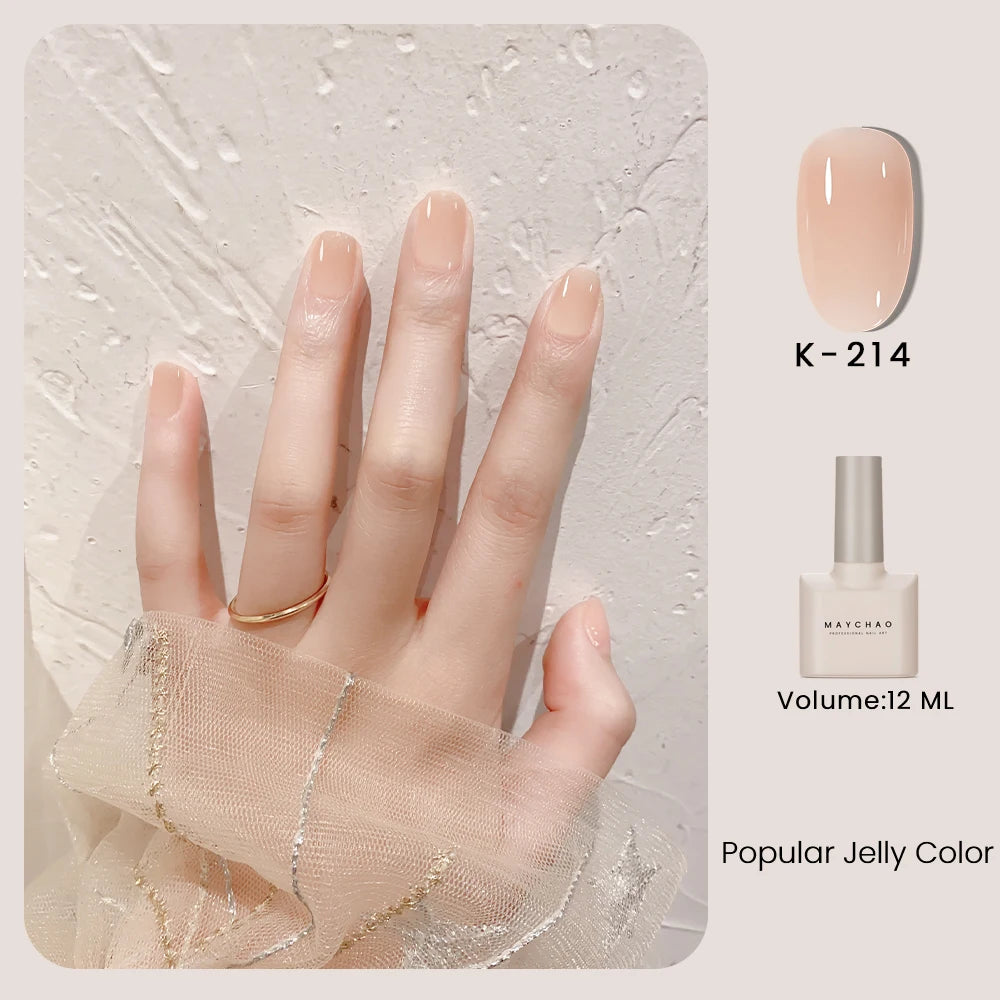 12ml Jelly Gel Nail Polish Semi-permanent Top Coat Soak Off Uv Led
