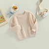 Toddler Baby Round Neck Sweaters Long Sleeve