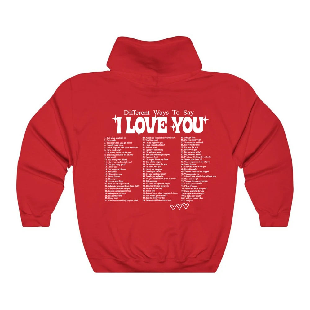 Ways To Say I Love You Hoodie Vintage Retro Aesthetic