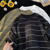 Men Oversized T Shirt Fashion Striped Daily Clothes Harajuku Tshirt Streetwear