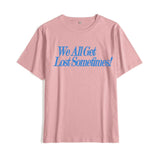 Summer Elegant Letter Print T-shirts for Women Hirsionsan Oversized All-match Tees, Casual Cotton Short Sleeve Tops, Female