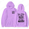 Cattle Moody Letter Print Hoodie Women Casual Pullover