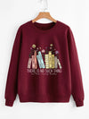There is no such thing as too many books Sweatshirt flowers