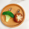 PVC Fake Braised Pork Broccoli Keychain Creative Simulation Food Pendant