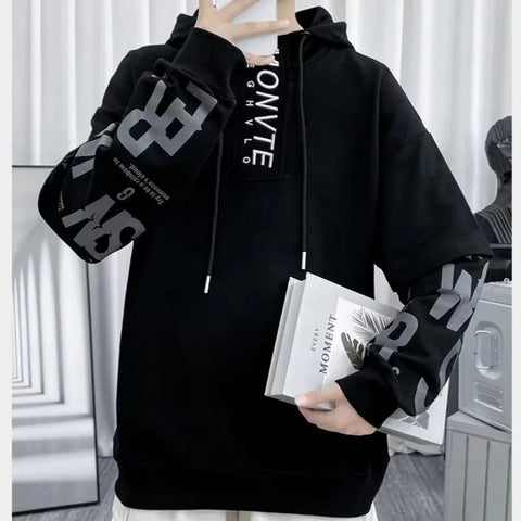 Y2k Splicing Winter Coat Unisex Long Sleeve Hooded Jacket for a Hip Hop Vibe