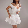 2024 Sommer Blumen Off-The-Shoulder Partykleid
