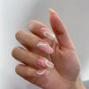 Soft Pink Swirl Nails