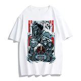 Oversized Elegance: Men's Harajuku Graphic T-shirt - Y2K American Anime Style