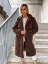 Wool Coat Women Winter Fashion Popular Fur Long Sleeve