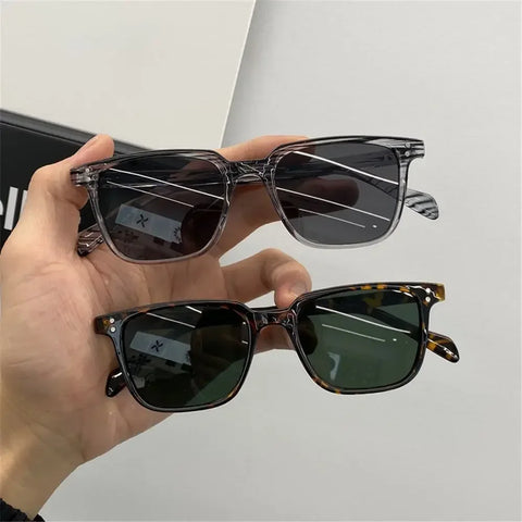 2024 Fashion Square Driver Sunglasses Men Vintage Shades