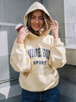 Velvet Embroidery Hoodies Women's Fashion for Autumn and Winter Pullovers
