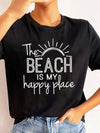 Summer Beach Slogan Casual Women’s T-shirt
