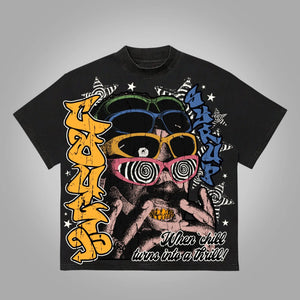 Cough Syrup Psychedelic Reality Vintage T-Shirt Y2K Harajuku Streetwear